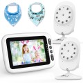 2 Cameras with 4.3" Video Baby Monitor, Auto-Switch Cameras, Up to 8 Hours 1200mAh Rechargeable Battery, Doggie Camera, 2-Way Talk, Power Saving/VOX, Zoom in, Night Vision, Temperature and Lullabies 