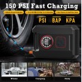 GCZ 3000A Peak Portable Jump Starter with Air Compressor 150PSI, Battery Booster (up to 9.0L Gas&6.0L Diesel), 24,000mAh Power pack with Dual Cylinder & LED Display&Flashlight