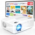 [Full HD Native 1080P Projector with 100Inch Projector Screen] 7500Lumens LCD Projector Full HD Projector Max 300" Display, Compatible with TV Stick, HDMI, AV VGA, PS4, Smartphone for Outdoor Movies