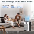 Airfire Air Purifiers for Home up to 2215 Sq.ft, WiFi Air Purifier for Pet Owners, Allergies and Asthma Suffers, Pollen, Wildfire, With Washable Filter, AP404, White