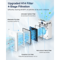 HEPA Air Purifiers for Allergies and Asthma up to 2400 Sq.ft, Air Purifiers for Bedroom with Washable Pre-Filter, AP307, All White