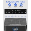 Air Purifiers for Large rooms up to 2300 Sq.ft, Air Purifiers for Allergies and Asthma, Wildfire, Pet Odor, Pollen, with Washable Pre-Filter, AP307, Black + Gray