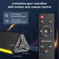 DR.J Professional Soundbar, 120W Sound Bar for TV, 2.1 CH Soundbar with Subwoofer, HDMI/Bluetooth 5.3/AUX/Optical Connection, Wired & Wireless Speakers with Colorful Backlight