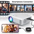 DR.J Professional  Latest Upgrade  Mini Projector for Outdoor Movies, Full HD 1080P 170" Display Supported, PS4,TV Stick, Smartphone, USB, SD Card Supported