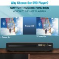 DVD Player for TV with HDMI 1080P Small VCR Player with Remote Portable CD Player for Home