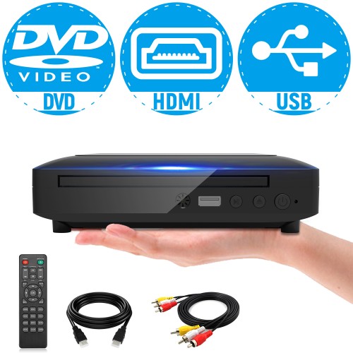 Mini DVD Player with HDMI 1080P DVD Player for TV with Remote Portable CD  Player 