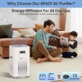 Air Purifiers for Home Large Room H13 True HEPA Filter Air Purifiers for Bedroom Up to 1850sqft Remove 99.97%