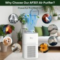 DR. J Professional 1850 Sq Ft HEPA Air Purifier, HEPA Air Purifiers for Bedroom, Pollen, Wildfire/Smoke, Pet Dander&Odor, Dust,Model KJ100,White