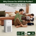 DR. J Professional 1850 Sq Ft HEPA Air Purifier, HEPA Air Purifiers for Bedroom, Pollen, Wildfire/Smoke, Pet Dander&Odor, Dust,Model KJ100,White
