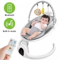 DR.J Professional Baby Swing, Motorized Portable Swing, Bluetooth Music Speaker with 10 Preset Lullabies Remote Control for 5-20 lb, 0-9 Months