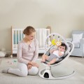 DR.J Professional Baby Swing, Motorized Portable Swing, Bluetooth Music Speaker with 10 Preset Lullabies Remote Control for 5-20 lb, 0-9 Months