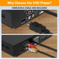 DVD Players HDMI DVD CD Player for Smart TV Compact VCR Player for Home Small CD Player with Remote