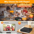 DVD Players HDMI DVD CD Player for Smart TV Compact VCR Player for Home Small CD Player with Remote