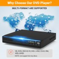 DVD Players HDMI DVD CD Player for Smart TV Compact VCR Player for Home Small CD Player with Remote