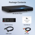 Blu Ray DVD Players with Remote, Portable Blue Ray Player Support 1080P, Support All DVDs and Region A1 Blu-Rays