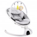 DR.J Professional Baby Swing for Infants, Bluetooth Baby Chairs with 5 Speed 10 Lullabies 3 Timer Settings, Touch Screen for 5-20 lb, 0-9 Months