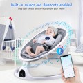 DR.J Professional Baby Swing for Infants, Bluetooth Baby Chairs with 5 Speed 10 Lullabies 3 Timer Settings, Touch Screen for 5-20 lb, 0-9 Months