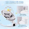 DR.J Professional Baby Swing for Infants, Bluetooth Baby Chairs with 5 Speed 10 Lullabies 3 Timer Settings, Touch Screen for 5-20 lb, 0-9 Months