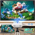 Projector with WIFI,  Projector for Outdoor Movies, Support 1080P, 100" Projector Screen Included