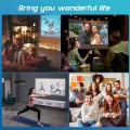 Projector with WiFi and Bluetooth, 4K Supported Portable Outdoor Video Projector, Native 1080P 5G WiFi Movie Projector with 100" screen