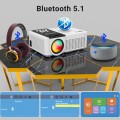 Portable 5G WiFi Projector with Bluetooth 5.1,HD Movie Projector, 1080P 250'' Display Supported