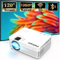 DR.J Professional Native 1080P 300" 5G WiFi Bluetooth Projector, Outdoor Movie Projector [120'' Screen Included]