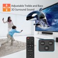 DR. J Professional Soundbar, 2.1 CH Built-in Subwoofer Sound Bar for TV, Bluetooth 5.0/HDMI-ARC/AUX/Opt 3D Surround Sound TV Speaker