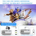 Projector with WIFI, 100" Projector Screen Included  Projector, Support 1080P