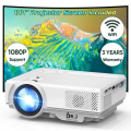 Projector with WIFI,  Projector for Outdoor Movies, Support 1080P, 100" Projector Screen Included