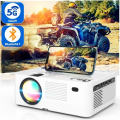 Mini Bluetooth 5.1 Projector with 100" Projector Screen, Full HD 1080P 170" Display Supported 